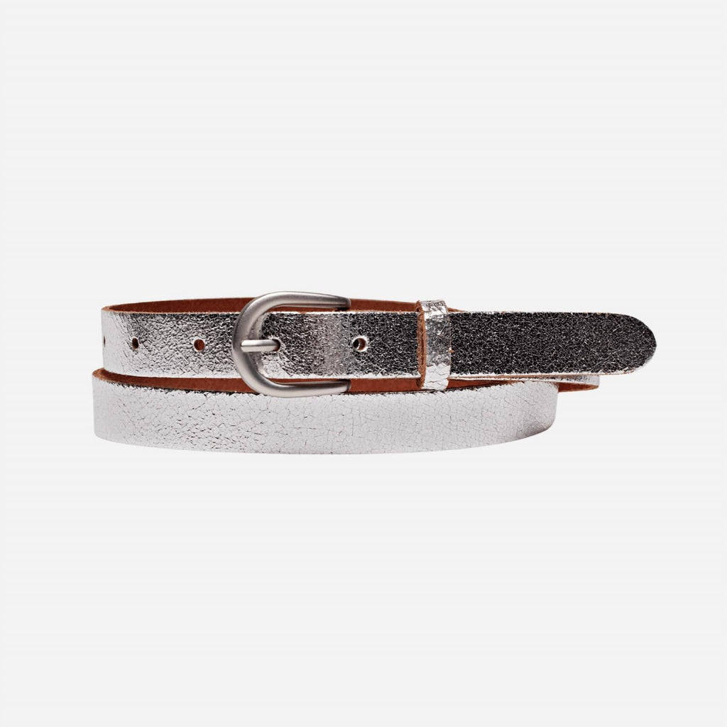 Eva Metallic Leather Belt