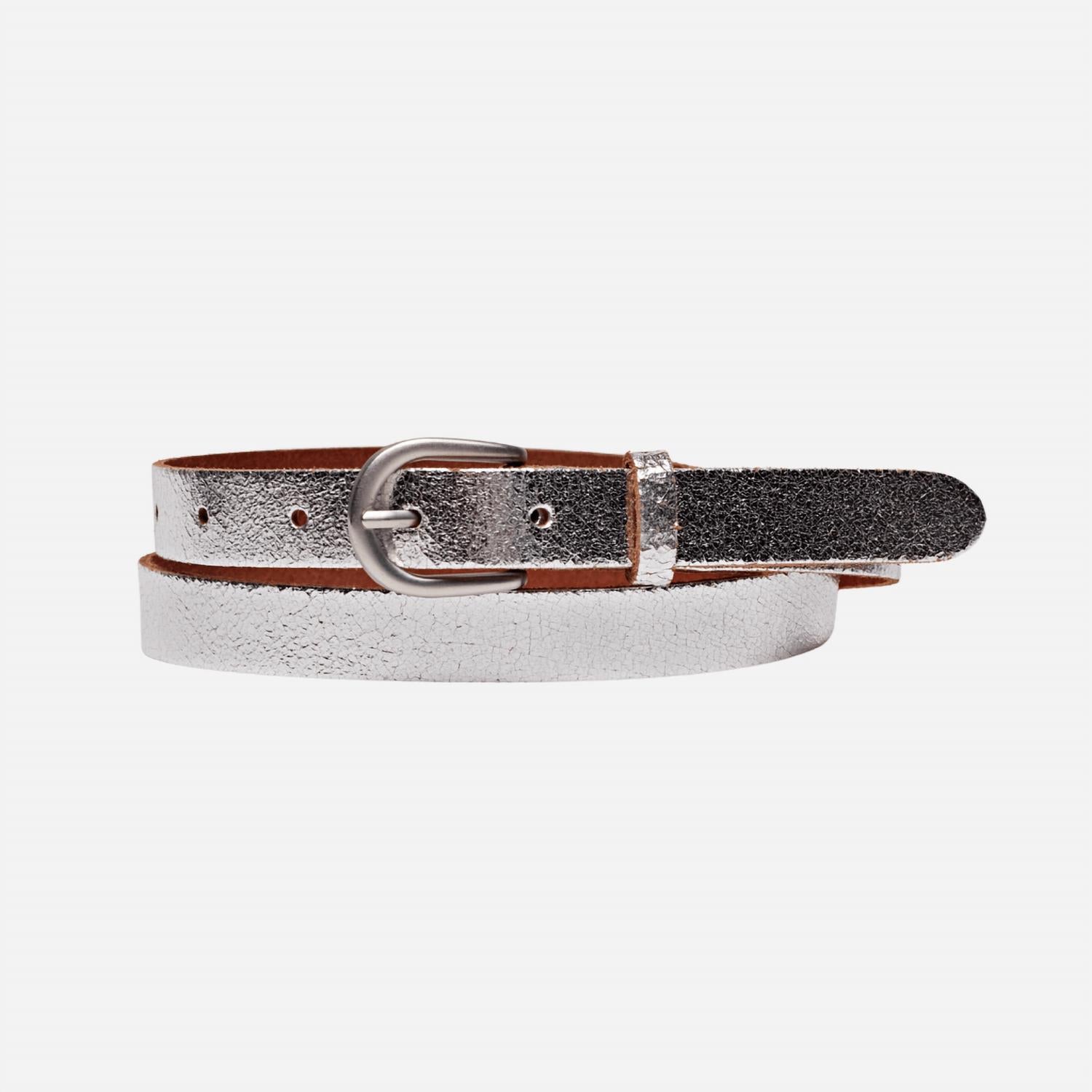 Eva Metallic Leather Belt